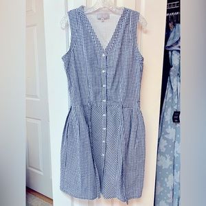 Liz Alig Cotton Blue Check “June” Dress Size M